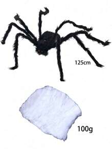 1pc Halloween Realistic Hairy Spider Decoration Collection, Giant Spider Prop For Indoor/Outdoor/Yard/Patio/Windows, Creepy Decoration,Christmas