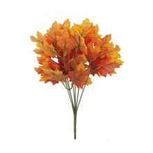 Set de 5 piezas Ramo de flores de hojas de arce artificiales, hojas de arce otoñales simuladas, plantas artificiales, para decoración de pared con flores, diseño de escenas, arreglos florales para sala de estar, dormitorio, bodas, fiestas, decoración del hogar, relleno de escritorio. Decoración de Halloween, hojas de otoño, cosecha de Acción de Gracias, suministros navideños, decoración del hogar, decoración de mesa, decoración de estilo rústico.