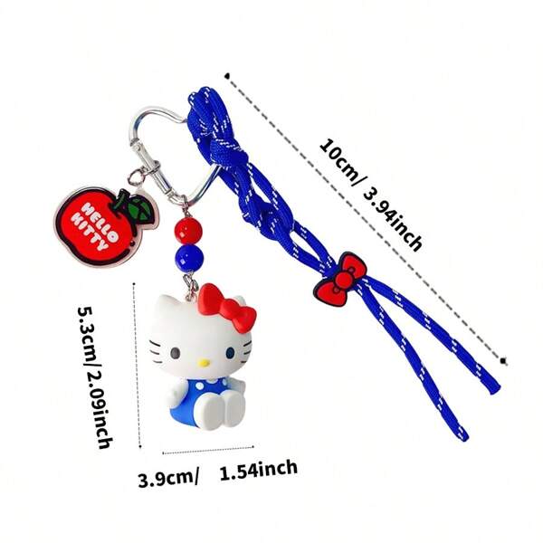 Sanrio Series Bracelet Charm - Red Blue White Hello Kitty Beaded Chain Friendship Bracelet For Girls, Teens & Kawaii Fans, Bracelet Clasp
