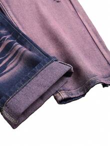 Men's Ripped Jeans Regular Fit Distressed Slim Straight Leg Stacked Biker Fashion Comfort Denim Pants - Light Purple/dark Blue - View 5