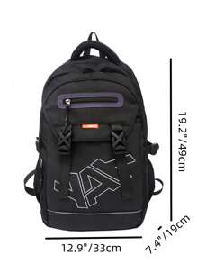 Large Capacity Lightweight Casual Sports Backpack For Middle & High School Male Students Bag For School College