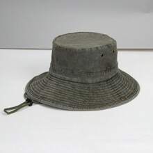 1 pièce Chapeau de seau protecteur contre le soleil pour homme, chapeau de cowboy à large bord anti-UV pour la randonnée et la pêche. Chapeau d'été adapté aux activités de plein air estivales comme la randonnée et la pêche