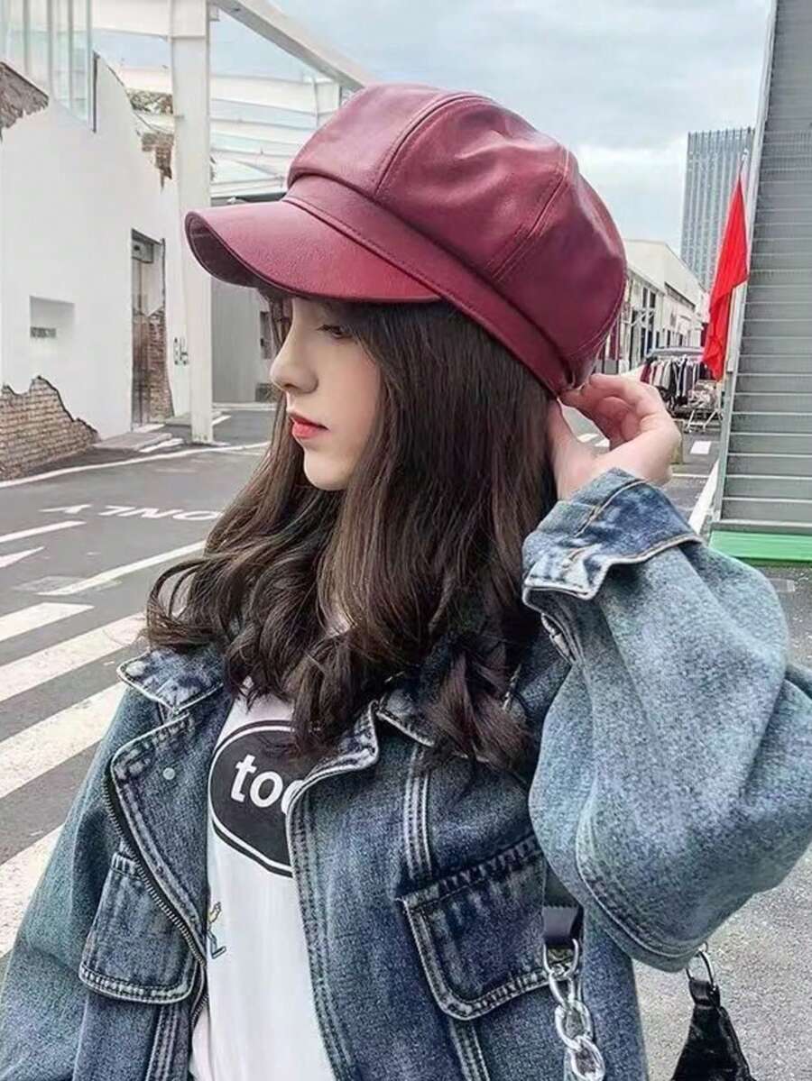 纯色 Baker Boy 帽子