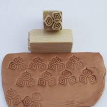 2cm Square Clay Texture Stamp Block Pottery Ceramic Embossing Stamping Seal For Polymer Clay Impression Art Hobby Tool