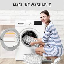 Non Slip Bath Mat Extra Large Shower Mat Bathtub Anti-Mold Rubber Strong Suction - Grey - View 5