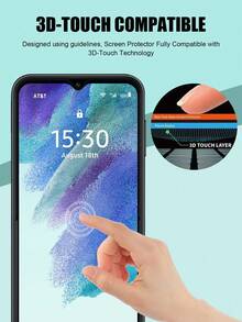 4 件适用于三星型号手机，黑色边框钢化玻璃屏幕保护膜，防震、防刮、防水、牢不可破、触感细腻，适用于 Galaxy A54/A14/S23 FE/A34/A15/A05s/A25/A35/A55