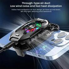 TFFFCell Phone Cooler For Gaming Live Streaming Phone Cooling Fan 25W Mobile Phone Cooling Fan With Fan Speed Settings For 2.363.4 Inches  Android Smartphone Cellphone Radiator Black