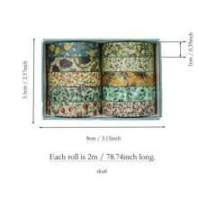 10 rotoli/scatola Nastro adesivo decorativo con animali carini, motivi geometrici, texture semplici, ideale per confezioni regalo, decorazione di album di ritagli e materiale scolastico, adatto per il fai da te e la decorazione. Forniture scolastiche, per il rientro a scuola
