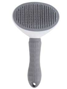 1pc Dog & Cat Brush, Flea Comb, Self-Cleaning Brush, Pet Deshedding Brush, Pet Grooming Brush, Pet Massage Brush, Deshedding Brush, Hair Removal Tool, Fur Remover Brush, Pet Cleaning Tool, Hair Collection Tool, Dog Brush, Cat Brush, Pet Deshedding Brush, Animal Accessory, Pet Supplies, Non-Slip Stainless Steel Dog Comb, Cat Accessory