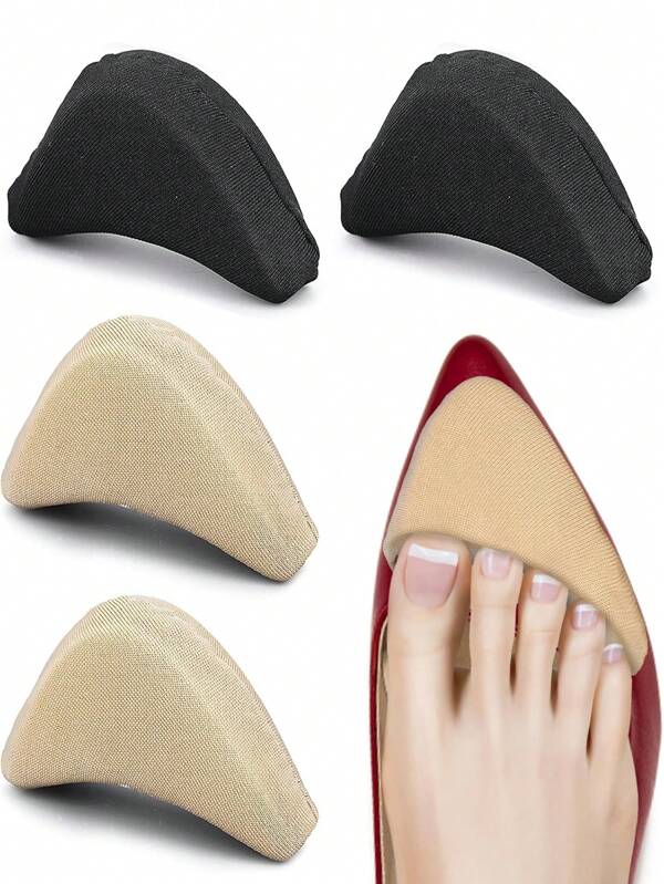 Juego de 4/6 piezas de plantillas de antepié de esponja para mujeres que alivian el dolor, reducen el tamaño del zapato y mejoran la comodidad y la protección para zapatos de tacón alto, zapatos y accesorios para botas