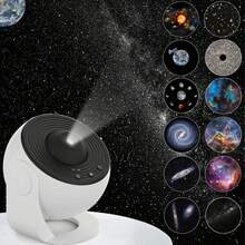 1 个星系投影仪灯带 12 个高清星光灯、卧室星空照明、星系投影仪、天文天文馆、极光投影仪、游戏室夜灯投影仪、家庭影院、天花板、房间装饰、节日礼物 - 銀河投影燈 - 查看 12