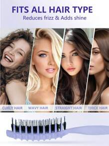 Cepillo definidor de rizos, cepillo para cabello rizado para rizos, ondas y espirales, definir, dar volumen, desenredar rizos de mujeres y niñas, reduce el tirón y el frizz del cabello