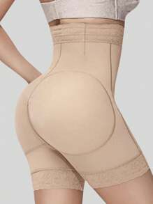 1 Pieza Pantalones cortos moldeadores de alta cintura para levantar el trasero de mujer, Faja colombiana, Control de abdomen, Ropa interior moldeadora de alta cintura, Leggings, Uso diario clásico