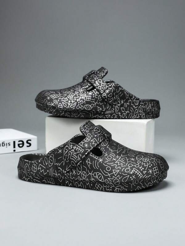Scarpe casual da coppia con suola spessa, modello 2025, ultra morbide ed elastiche, con stampa a graffiti in stile cocco, ciabatte invernali, scarpe sportive con suola spessa, moda