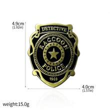 1 件胸针浣熊市警察局徽章别针男女珠宝配饰礼品彩色警察徽章 - 彩色 - 查看 14