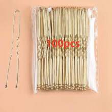 100 Stücke/50 Stücke/30 Stücke/20 Stücke Damen einfache Mode Straßenmode niedlich elegant praktisch Legierung 6cm/2,36 Zoll schwarz/braun/gold Metall U-förmige Haarklammern geeignet für Damen Alltagsfrisur Dekoration Bad Sport Haarklammern, Haarspangen, Haarclips, Haarzubehör - Verschiedenfarbig - Übersicht 6