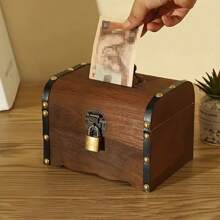 1 Pezzo Scatola di Immagazzinaggio in Legno, Scatola per Gioielli Vintage, Scatola con Serratura Antica, Scatola di Immagazzinaggio, Grande Capacità per Cassetto Portatile per Gioielli
