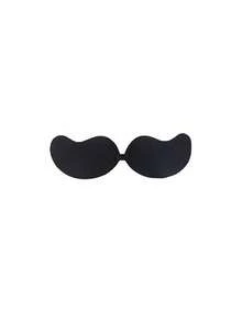 1Pc Invisible Strapless Self - Adhesive Push - Up Bra, Breathable Breast Sticky Nipple Covers | For Backless Dresses - Black - View 8