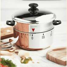 1pc 60-Minute Mechanical Kitchen Timer, Vintage Cooking Timer Without Battery, Loud Alarm For Home, School, Office Baking