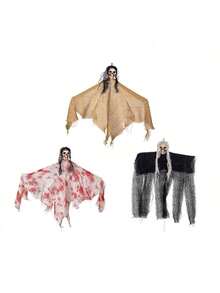 1 szt. wisząca dekoracja w kształcie ducha na Halloween, upiorna dekoracja na werandę i podwórko