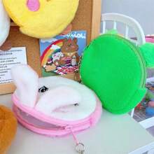 Cute Cartoon Plush Rabbit Coin Purse Soft Kawaii Coin Wallet Card Holder Gift For Women Wallet Mini Wallet Purse Wallet Wallet