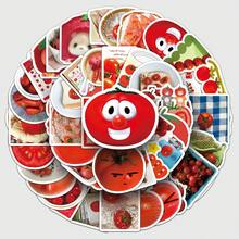 50 件蔬菜贴纸 可爱贴纸 番茄贴纸 红色贴纸 卡哇伊贴纸 水果贴纸 卡通贴纸 蔬菜贴纸 乙烯基防水贴纸 适用于水瓶、水壶、吉他、行李箱、手机、手机壳、笔记本电脑、滑板、礼物 - 彩色 - 查看 1