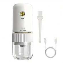 1 件 USB 可充电紧凑型咖啡研磨机，家庭/办公室使用，2 X 500mAh 电池持久耐用，便携式手动咖啡豆研磨机，电动咖啡豆研磨机 - 彩色 - 查看 14