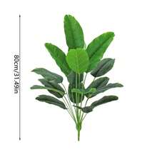 1 件人造竹芋植物，绿叶，82 厘米人造植物仿真盆栽盆景花家用盆栽装饰办公室植物饰品工艺品派对家居装饰桌，室内盆栽装饰人造香蕉树叶，18 头（无花盆） - 彩色 - 查看 12