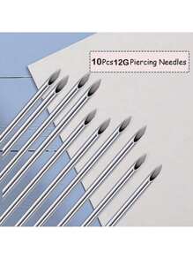 Ear Nose Piercing Needles 10Pcs Piercing Needles 12G 13G 14G 16G 18G And 20G Hollow Needles For Ear Nose Navel Belly Nipple Lip Tongue Piercing Kits Piercing Tools