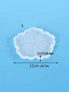 Large Resin Tray Silicone Mold, Flower Coaster Resin Silicone Mold, Flower Epoxy Resin Casting Mold, Suitable For DIY, Home Decor, Trays - White - View 12