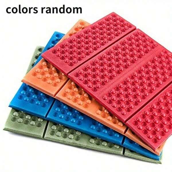 39x28cm Foldable Folding Outdoor Camping Mat Seat Aluminum Film EVA Cushion Portable Waterproof Chair Beach Picnic Mat Seat Hiking Activities Pad(Color Random)