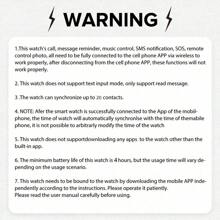 Smartwatch, Wireless Call/Dial, Multi-Sport Mode, Incoming Call Alert & Rejection, Short Message Alert, Message Alert View, Customized Wallpaper, Compatible With IOS/Andriod
