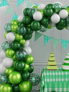 Bộ 40 quả bóng bay màu xanh lá cây - Bóng bay giấy in và kim loại, Trang trí tiệc sinh nhật theo chủ đề động vật rừng rậm, Quà tặng tiệc chào đón em bé, - Nhiều màu - Xem 7