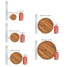 Piatto in legno, piatto da pranzo, piatto rotondo in legno di palissandro, piatto classico infrangibile, facile da pulire e leggero, adatto per formaggi, antipasti, antipasti e dessert, piatto da pranzo, vassoio decorativo, piano cucina o bagno, decorazione per la casa, tavolino da caffè - adatto per stoviglie natalizie, Ognissanti, Ringraziamento, snack, dessert, regalo di inaugurazione casa, regalo di Natale