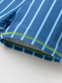 mini bala Kids' UV Protection Swimwear – Long Sleeve Rash Guard + Pants + Cap, Summer Set - Ocean Blue - View 8