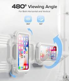 LC-Dolida Shower Phone Holder Waterproof Gift For Men Women Universal Phone Stand Case Bathroom Wall Mount For IPhone 16 15 14 13 12 Pro Max XS XR