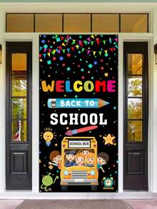 1 pieza, Pancarta de Regreso a la Escuela, Pancarta de Bienvenida para el Primer Día de Clases, Suministros de Decoración de Fondo para Decoraciones del Aula