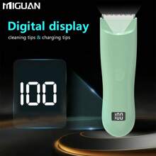 Recortadora corporal para hombres, afeitadora eléctrica, recortadora eléctrica de zona inguinal y vello, afeitadora/recortadora de higiene masculina con cuchillas de cerámica, afeitadora eléctrica para el Body completo con batería de 500mAh