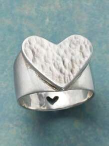 Simple And Fashionable Heart-Shaped Wide Ring, Personalized Jewelry Gift Suitable For Women's Daily Events