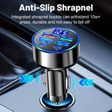 PD+QC 3.0 Fast Charging Car Phone Charger Adapter 4-Port USB Car Charger Type C PD Fast Charging 3.0 Car Charger, Car Essentials, Multi-Port Fast Charging Without Waiting.