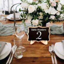 10Pcs Mini Blackboard Display Panel Decoration, Home Decoration Signs, Mini Message Board Display Wooden Blackboard, Suitable For Wedding, Baking Display, Hotel, Banquet, Dessert, Table Cards