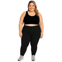 WOMEN'S PLUS SIZE LEGGINGS - 黑色 - 查看 2