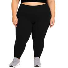 WOMEN'S PLUS SIZE LEGGINGS - 黑色 - 查看 1