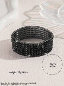 Conjunto de 4 piezas de joyería de lujo con colgante, aretes y pulsera con cristales negros y borlas, un regalo perfecto para estudiantes, parejas, novias o uso diario. Joyería versátil y elegante.