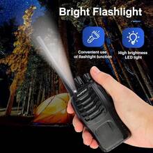 New-88  Walkie Talki S Rechargeable Long Range  Earpiec For Adults, 16 Channel Profsional Io Handheld Two Way Ios Li-Ion Battery And Charger Iluded - 2pack   2earpiece - View 4