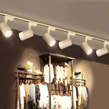 Rotatable Spotlight Ceiling LED Track Light, 3-Color Adjustable, Memory Function, LED Ceiling Track Lighting Kit, Home Decor Recessed Lighting, 220V, Black/White Track Light Set With Track Rail Accessories, Suitable For Stores, Home, Living Room, Kitchen, Bedroom, Clothing Store, Mall, Study, Closet, Display Cabinet, Exhibition Hall, Studio, Gallery, Corridor, Dining Room, Bar, Gym - Track Spotlights - View 10