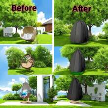 1pc Home Chair Cover Dustproof Hanging Chair Cover Waterproof Protective Cover Hanging Outdoor Swing Chair Hanging Chair Cover With Zipper Oxford Cloth Balcony Garden Lawn Chair Protective Cover Furniture Accessories 115x190cm Chair Cover Dustproof Hanging Chair Cover Waterproof Protective Cover
