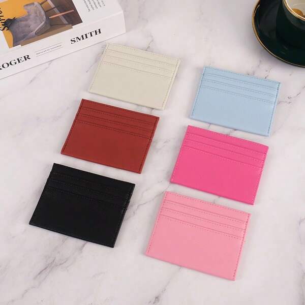 1pc Multi-Card Holder 6 Card Slots + 1 Coin Pocket Credit/Debit/Transit Card Case Convenient Card Organizer For Women Wallet Mini Wallet Purse Wallet School Supplies Card Wallet Money Wallet