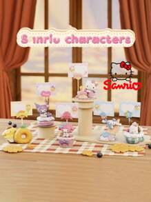 Sanrio 1pc Sanrio Sweets Series Blind Box Memo Pad Stand Desk Figurine, Kuromi And My Melody, Ideal Gift For Girls,For School Supplies,Back To School