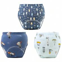 6 piezas de pantalones de entrenamiento para bebé con estampado de animales lindos - Textura suave, adecuado para todas las estaciones, ajuste regular, apto para entrenamiento de ir al baño, diseño de estampado alegre, ajuste cómodo para actividades al aire libre y ropa de dormir para niños y niñas
